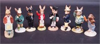 Eight Royal Doulton Bunnykin figurines