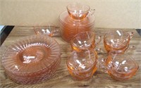 Group of Pink Heisey Depression Glass