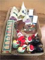 Flat of Vintage Christmas Decor & Place Cards
