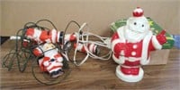 Vintage King Santa Light & Santa String Lights