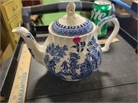 Blue & White Pottery Teapot Sadler