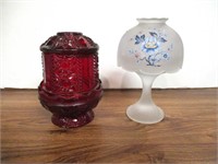 Ruby Fairy Lamp & Frosted Candle Lamp