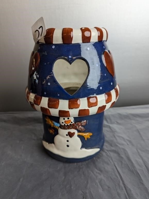 Snowman,2 Piece Hurricane Candle Lamp Shade