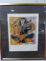 THEO TOBIASSE SIGNED COLOURED LITHOGRAPH