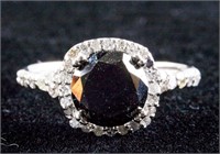 2.10ct Black & 0.4ct White Diamond Ring CRV $4900