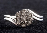 Sterling Silver 7 Diamond Ring RV $200