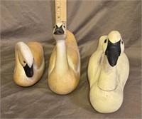 Hand Carved Wood Geese
