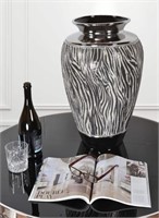 Zebra Sparkle Silver Tall Vase 20.5 Inches Tall