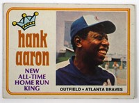 1974 TOPPS #1 HANK AARON ALL TIME HR KING CARD