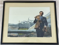 Austin Briggs "Bill Clune with Plane" Watercolor