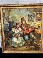 Walter Sobieski Oil Painting Polish Couple