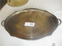 Footed Tray--Silverplate-Unmarked