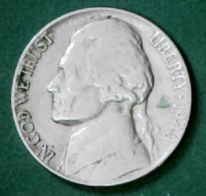 1948 P Jefferson Nickel