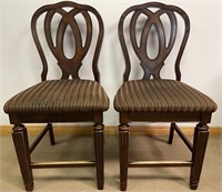 GREAT PAIR OF MODERN BAR CHAIRS W PADDED SEATS