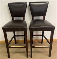 TWO MODERN UPHOLSTERED BAR CHAIRS