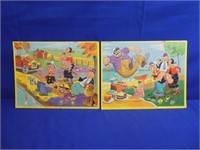 (2) Popeye Puzzles 11" X 14"