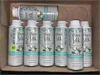 7 CANS OF PURE SILK SHAVE CREAM