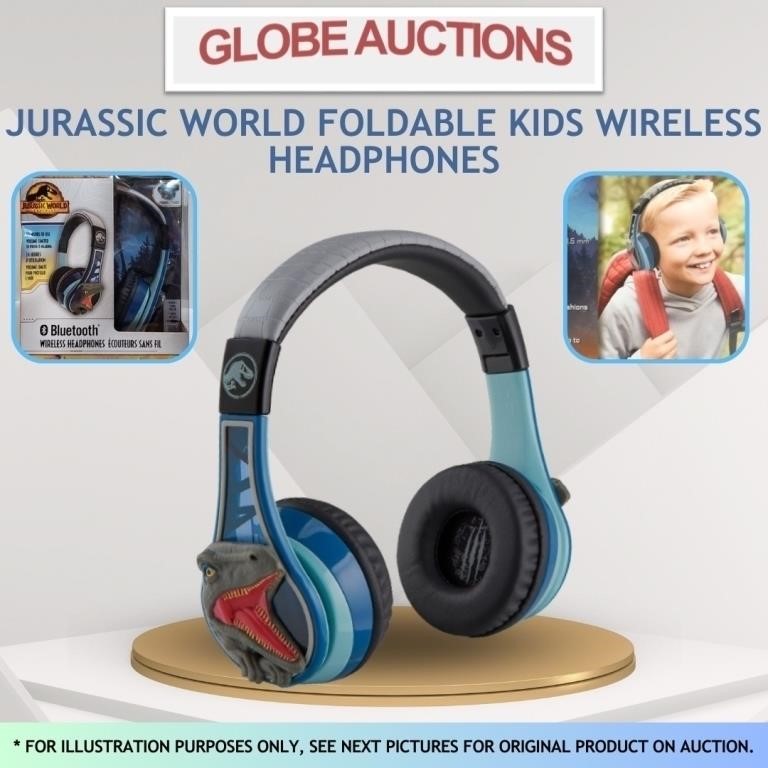 JURASSIC WORLD FOLDABLE WIRELESS HEADPHONE FOR KID