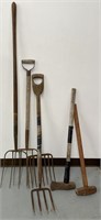 Primitive Lot of Barn Tools See Photos for