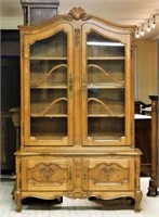 Fine Louis XV Style Oak Display Cabinet.