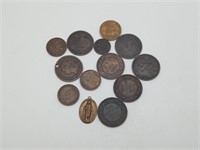 Lot Large Canadian Large Penny 1880's