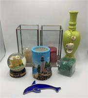 Home Decor-Art Glass Dolphin,Vase,etc