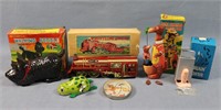 Group of Vintage Tin Windup Toys