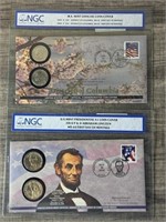 (2) US Mint Official Commemorative Coin Covers