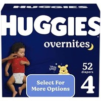 Huggies Overnites Diapers  Size 4  52 Ct
