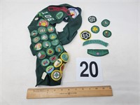 Girl Scout sash and patches