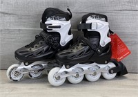 PAPAISON ADJUSTABLE INLINE SKATES W LIGHT UP WHEEL