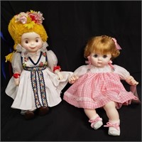 Pair of vintage dolls madame Alexander pudding &