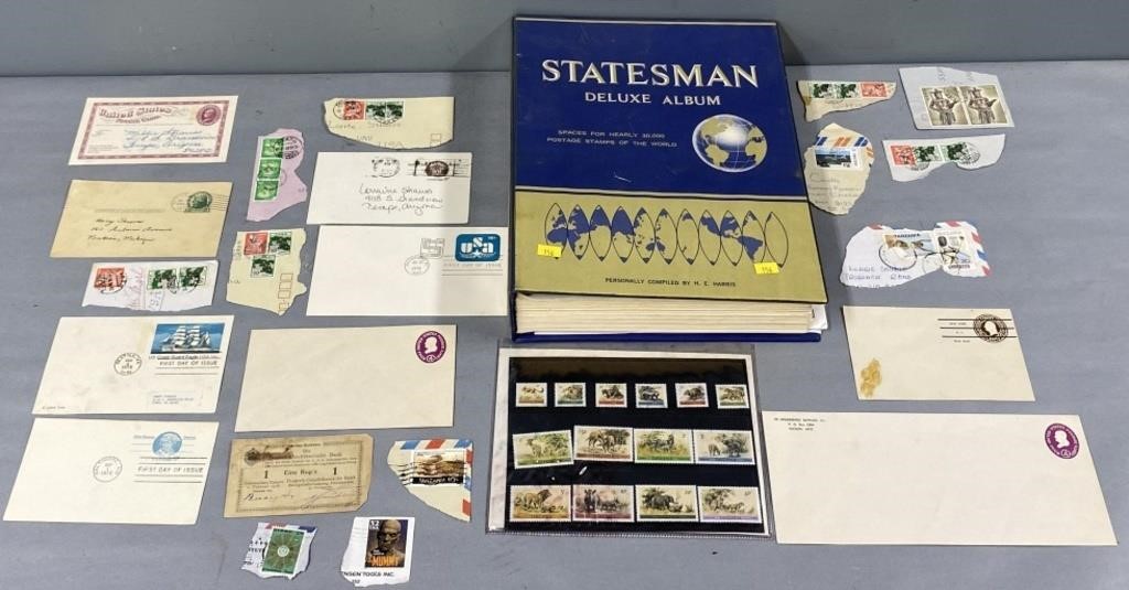 Postage Stamps Lot Collection & Binder