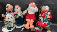 Lg Annalee Santa and Mrs Claus Mobility Dolls