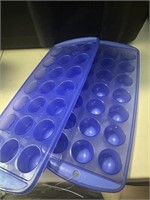 2pk Round Silicone Bottom Ice Cube Trays