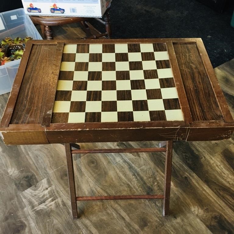 Chess / Checkers Game Table (Vintage)