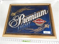 Framed Grain Belt sign approx. 26.5" x 20.5"