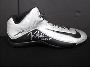 TIM BROWN SIGNED CLEAT SHOE COA
