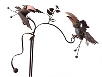 Metal Yard Art Balancing Bird Sculptures