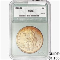 1875-S Silver Trade Dollar NIC AU58