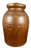 Antique Lidded Pottery Jar