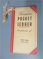 Vintage Farmer's 1949 pocket ledger John Deere.