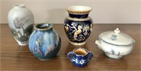 Gien Vase & Assorted Pottery