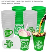 MSRP $18 20Pcs St Patricks Cups