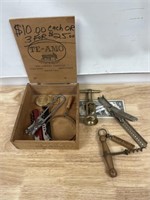Vintage corkscrews and bottle opener lot with