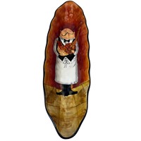 Vintage Hand-Painted Wooden Chef Figurine