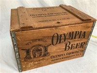 Vintage Olympia beer wood crate