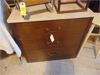3-drawer dresser,  marble top