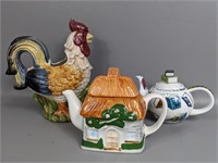 Three Whimsical Teapots