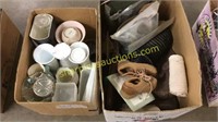 Box of household items, box of vases